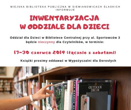 Inwentaryzacja w Bibliotece - plakat