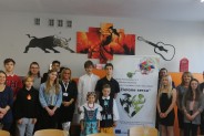 Powitanie gości -zdjęcie grupowe.