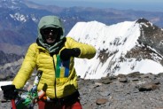 Adam Bul na szczycie Aconcagua
