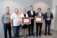 Rafał Piech, Prezydent Miasta Siemianowice Śląskie wraz z zarządem i pracownikami firmy Wolf System.