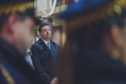 Odsłonięcie posągu św. Floriana na plantach przy kościele św. Antoniego.