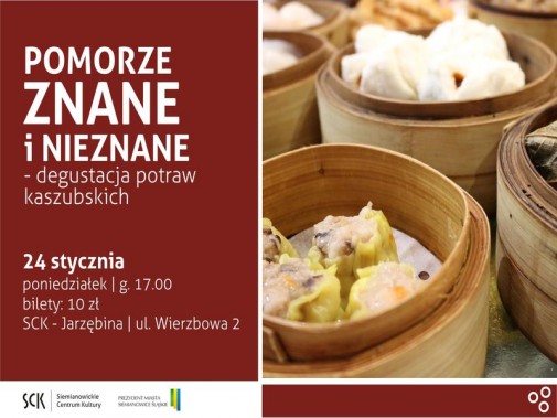 Plakat podzielony na dwie części. Lewa - na czerwonym tle białe napisy. Po prawej zdjęcie z…