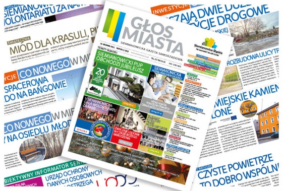 Głos Miasta_grudzień. Grafika z okładek.