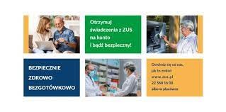 Plakat informacyjny ZUS