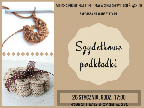 Szydełkowe podkładki - plakat
