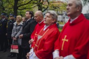 Odsłonięcie posągu św. Floriana na plantach przy kościele św. Antoniego.
