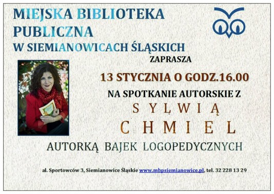 Spotkanie z Sylwią CHmiel - plakat