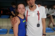 Leszek Malyszek ze swoją podopieczną Aleksandrą Piskorz