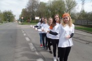 Młodzież z ZSTiO Meritum podczas XXIII Biegu Korfantego