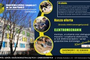 Plakat dla zawodu elektromechanik z innowacją automatyk