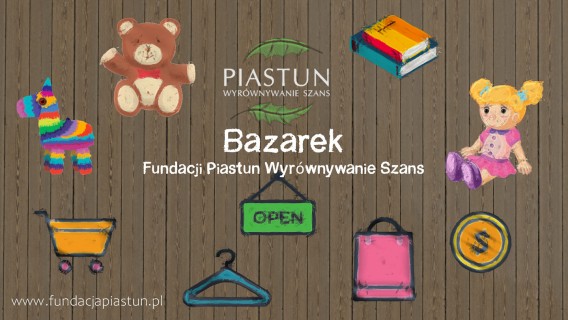 Plakat Bazarku -na brązowym tle świąteczne prezenty