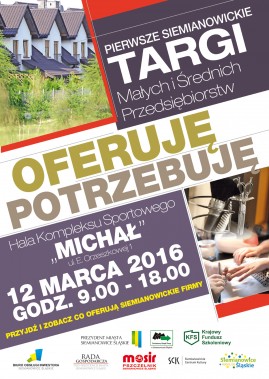 Plakat reklamujący targi małych i średnich przedsiębiorstw