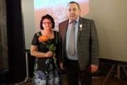 Odznaczony Jan Kuczek z żoną Krystyną Kuczek