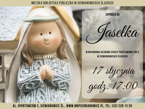 Jasełka w Bibliotece - plakat