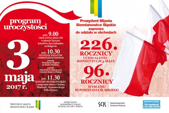 3 maja - program uroczystości