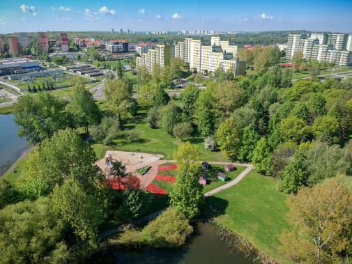 Widok Siemianowic Śląskich z lotu ptaka