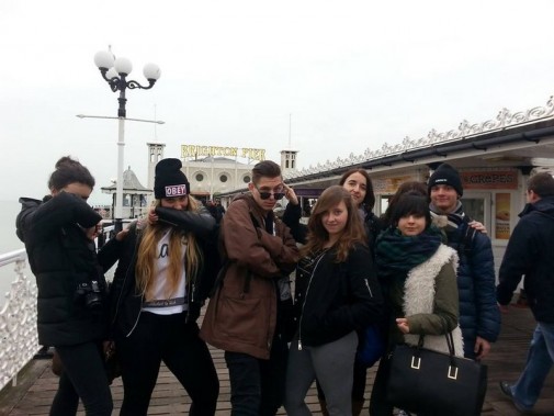 Matejkowicze w Brighton na molo