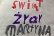 Życzenia odręcznie malowane.