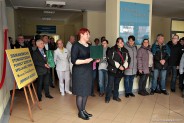 Słoneczniki w mozaice wykonane przez p. Mariusza Zawadzkiego zdobią ścianę wejściową w Szpitalu…