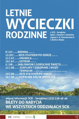 Letnie Wycieczki Rodzinne - plakat