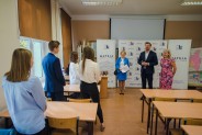 Nagrodzeni przez prezydenta miasta uczniowie siemianowickich szkół.