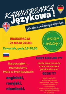 Plakat kawiarenki.