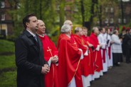 Odsłonięcie posągu św. Floriana na plantach przy kościele św. Antoniego.