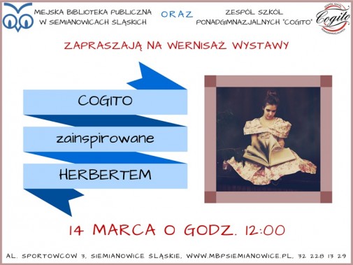 Cogito zainspirowane Herbertem - plakat