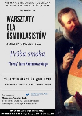 Warsztaty dla ósmioklasistów - plakat