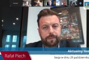 Prezydent Miasta Siemianowice Śląskie, Rafał Piech. Zrzut ekranu z XXIII sesji Rady Miasta.