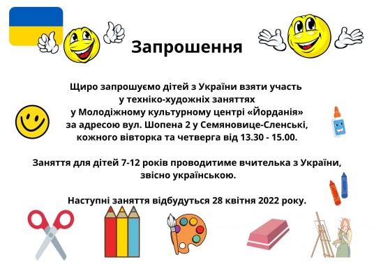 Plakat z zaproszeniem
