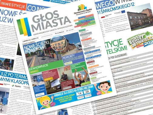 Grafika z sierpniowym wydaniem Głosu Miasta.