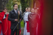 Odsłonięcie posągu św. Floriana na plantach przy kościele św. Antoniego.