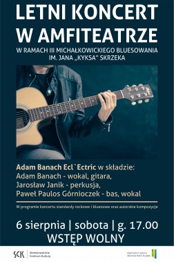 Koncert bluesowy w amfiteatrze - plakat