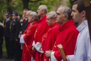 Odsłonięcie posągu św. Floriana na plantach przy kościele św. Antoniego.