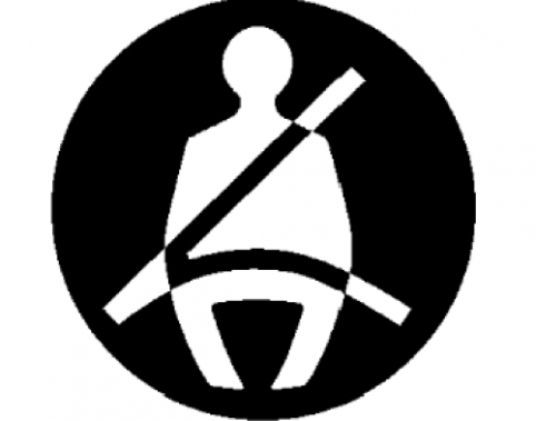 Grafika - pasażer w pasach