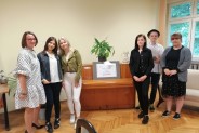 Reprezentacja szkoły podczas Narodowego Czytania 2021.