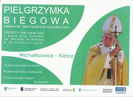 Plakat pielgrzymka biegowa