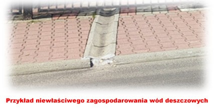 Przykłady niewłaściwego zagospodarowania wód deszczowych