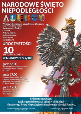 Plakat promujący uroczyści z okazji 11 listopada