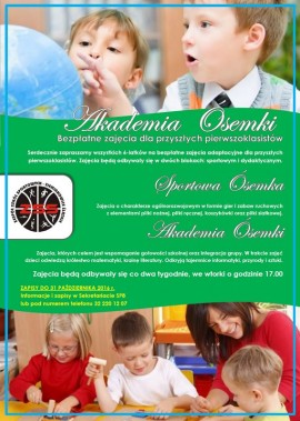 Plakat zajęć Akademii