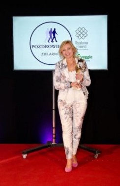Właścicielka firmy z trofeum