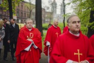 Odsłonięcie posągu św. Floriana na plantach przy kościele św. Antoniego.