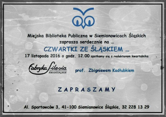 Czwartki ze Śląskiem - plakat